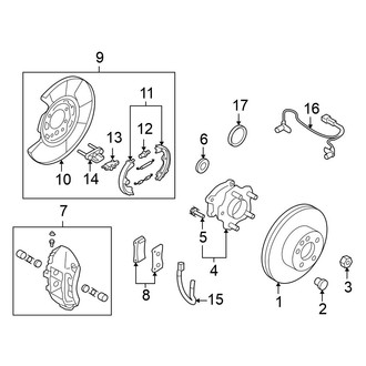 Nissan OE - Rear Suspension - Brake Components