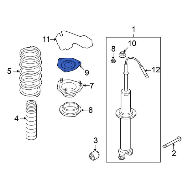 Suspension Strut Mount Cap Seal