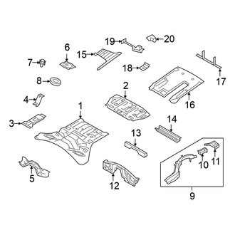Nissan OE - Rear Body & Floor - Floor & Rails