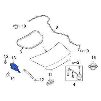 Nissan OE - Rear Left Deck Lid Hinge