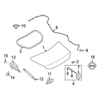 Nissan OE - Rear Deck Lid Latch