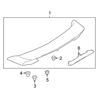 Nissan OE - Trunk Lid - Spoiler (W/O Nismo)