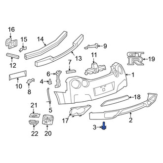 Nissan OE - Bumper Cover Support Rail Clip
