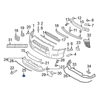 Nissan OE - Radiator Support Splash Shield Cap