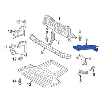 Nissan OE - Front Right Upper Radiator Support Tie Bar Extension