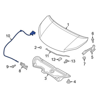 Nissan OE - Front Hood Release Cable