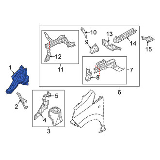 Nissan OE - Front Right Fender Rail