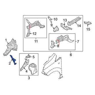 Nissan OE - Right Fender Rail Bracket