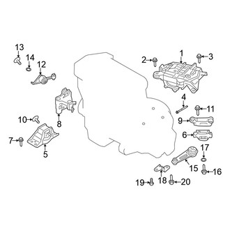 Nissan OE - Engine / Transaxle - Engine & Transmission Mounting (1.6L / 2.0L)