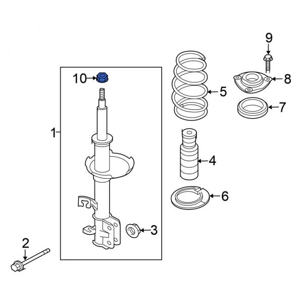 Suspension Strut Nut