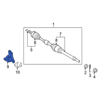 Nissan OE - Right CV Axle Shaft Carrier Bearing Bracket