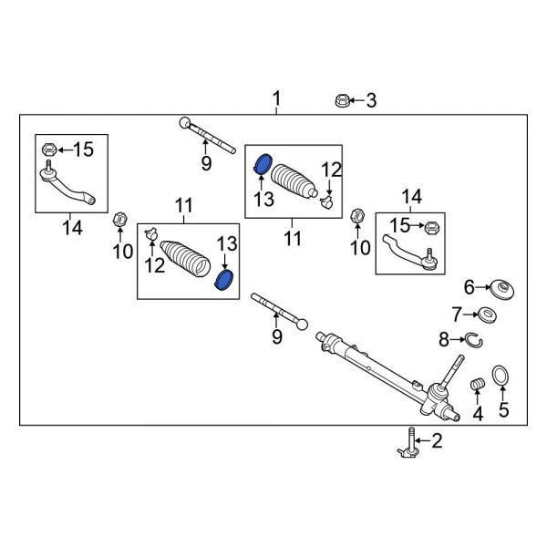 Rack and Pinion Bellows Clamp