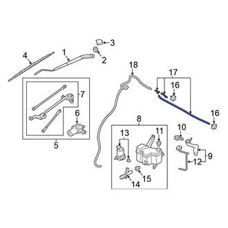 Nissan OE - Front Upper Windshield Washer Hose