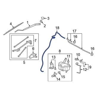 Nissan OE - Front Lower Windshield Washer Hose
