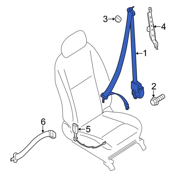 Seat Belt Lap and Shoulder Belt