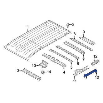 Nissan OE - Left Roof Side Rail Reinforcement