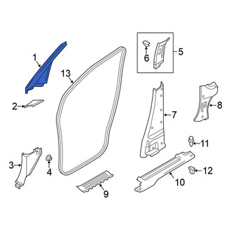 Nissan OE - Left Inner Body A-Pillar Trim Panel