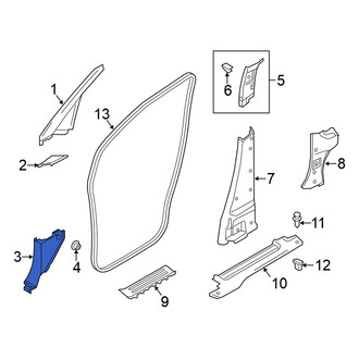Nissan OE - Left Kick Panel Trim