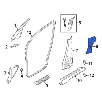 Nissan OE - Left Body C-Pillar Trim Panel