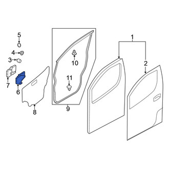 Nissan OE - Front Left Inner Door Panel Insulation