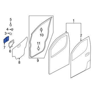 Nissan OE - Front Left Outer Door Panel Insulation