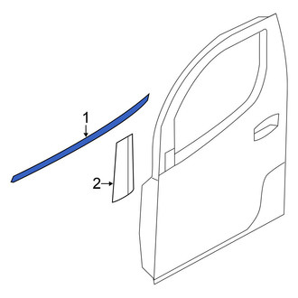 Nissan OE - Front Left Door Window Belt Weatherstrip