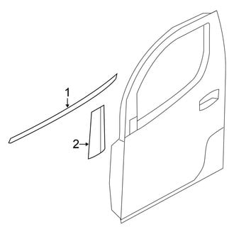 Nissan OE - Front Door - Exterior Trim