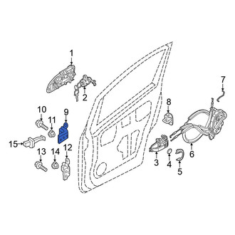 Nissan OE - Front Left Upper Door Hinge