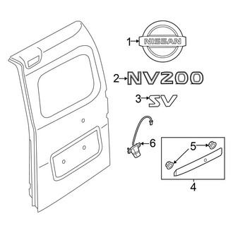 Nissan OE - Back Door - Exterior Trim