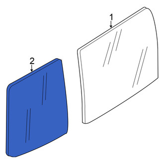 Nissan OE - Rear Left Door Glass