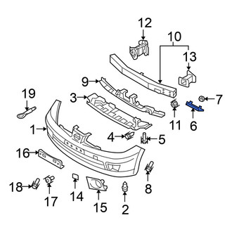 Nissan OE - Front Left Bumper Cover Bracket