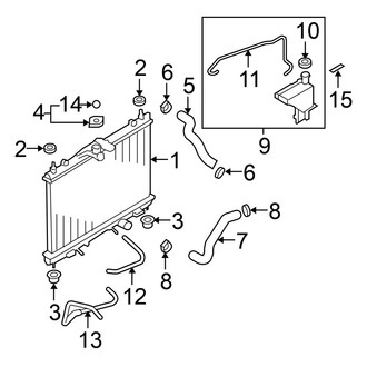 Nissan OE - Cooling - Radiator & Components (1.6L)