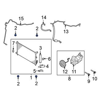 Nissan OE - A/C Condenser Bracket Insulator