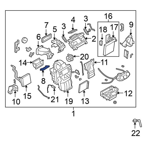 Nissan OE 27815EL00B Cabin Air Intake Duct