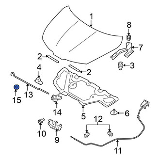 Nissan OE - Hood Prop Rod Grommet