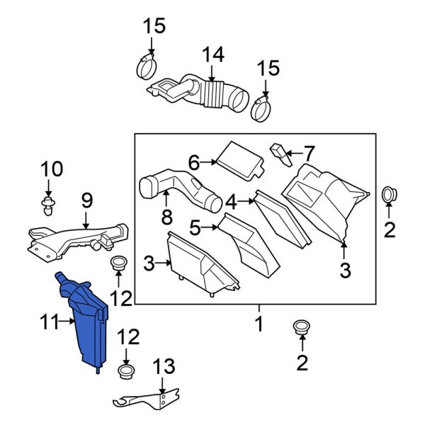 Nissan OE 16585EL00A Engine Air Intake Resonator