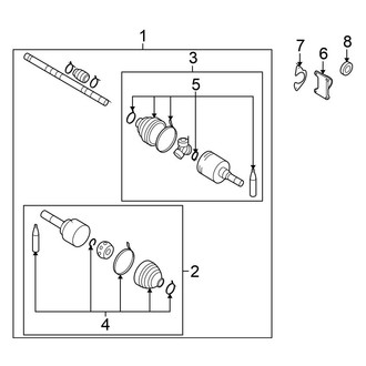 Nissan OE - Front Suspension - Drive Axles (Hatchback)