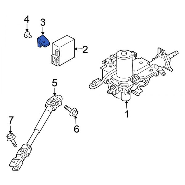 Power Steering Control Module Bracket