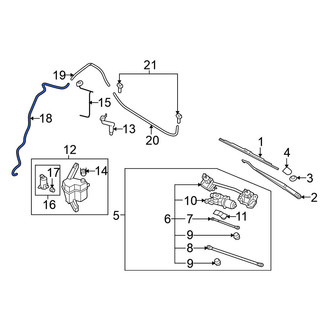 Nissan OE - Front Windshield Washer Hose