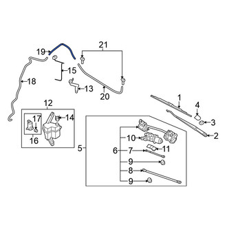 Nissan OE - Front Center Windshield Washer Hose