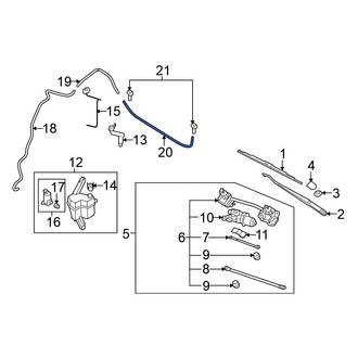 Nissan OE - Front Center Windshield Washer Hose