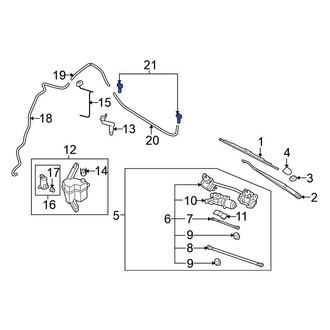 Nissan OE - Front Windshield Washer Hose