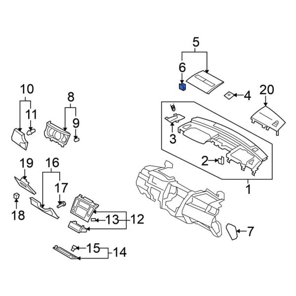 Клипса nissan 96938ed000