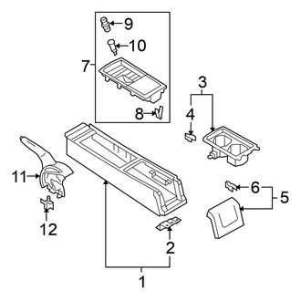 Nissan OE - Rear Console (W/O Armrest)