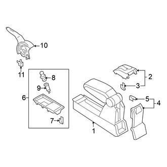 Nissan OE - Rear Console (With Armrest)