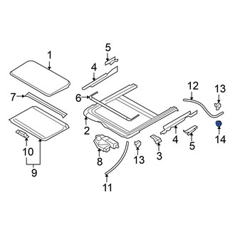Nissan OE - Sunroof Drain Hose Grommet