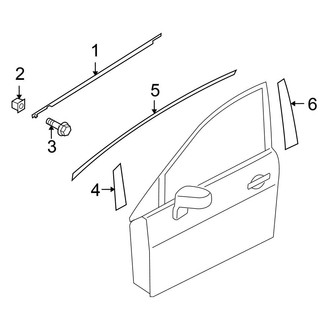 Nissan OE - Front Door - Exterior Trim (1.8 S / 1.8 SL)
