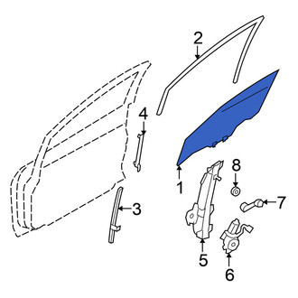 Nissan OE - Front Left Door Glass