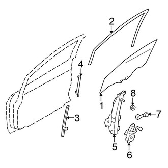 Nissan OE - Front Door - Glass & Hardware (Hatchback)