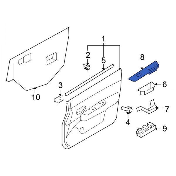 Door Window Switch Bezel